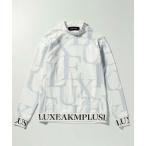 メンズ tシャツ Tシャツ LUXEAKMPLUS(リュクスエイケイエムプラス)ゴルフ 裾ロゴ総柄モックネックTシャツ