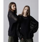 セーター ニット 「CLEL」Watermark Knitting Loose Mesh Knit /透かし編み ルーズ メッシュニット メンズ レデ