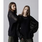 ニット メンズ 「CLEL」Watermark Knitting Loose Mesh Knit /透かし編み ルーズ メッシュニット