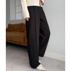 ショッピング裏起毛 スラックス パンツ 裏起毛美脚シルエットピンタックワイドパンツ レディース