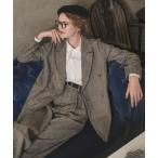 セットアップ 「BONLECILL noir」ウールライクヘリンボーンテーラードジャケット＆2タックパンツセットアップ レディース