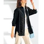 チュニック カットジャカード切替シャツチュニック