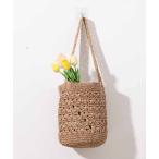 ショルダーバッグ バッグ 編み込み風ストローショルダーバッグ レディース