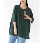 tシャツ ドライタッチスラブ 2wayワイドプルオーバー レディース