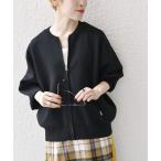 カーディガン 「WEB限定」SHIPS any_「洗濯機可能」ジップアップ ニット ブルゾン カーディガン レディース
