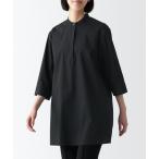 チュニック コットン混サテンチュニック レディース