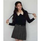 ニット セーター フェザーカラークラシカルリブニット レディース