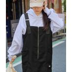 ジャンパースカート Dickies/ディッキーズ ワッペンロゴ ブラッシュドツイルジャンパースカート