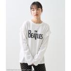 tシャツ THE BEATLES フリルロンＴ/ザ・ビートルズ フリル ロンＴ / ロックＴシャツ / バンドＴシャツ レディース