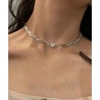  короткое колье [float]Y3K в форме сердечка серебряный короткое колье колье женский 