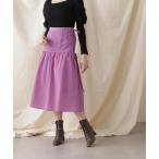 スカート リボンデザインフレアスカート