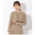 ブラウス シャツ フロントフリルケープブラウス レディース