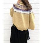 ニット セーター ノルディックタートルニット レディース