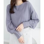 ショッピング綿100% ニット セーター 「綿100」パール調ボタン付ミラノリブニット「Sサイズ展開あり」 レディース