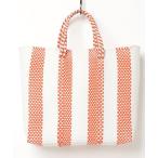 ショッピングカゴバッグ かごバッグ カゴバッグ 「Moon Bird/ムーンバード」手編みのメルカドバッグSTRIPE（Ｌ）
