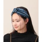 ヘアバンド デニム刺繍ヘアバンド
