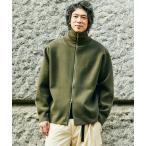 セーター ニット スウェットライク ジップ タートルネックニット メンズ