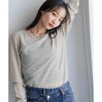 ショッピングラメ tシャツ ラメクルーロングスリーブ　971129 レディース