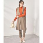 ベスト ジレ キレイ見え！ロングジレセットアップ レディース