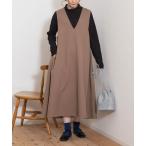 ジャンパースカート バックコンシャスVネックワンピース