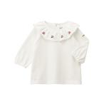 ショッピングさくらんぼ tシャツ さくらんぼ刺繍 丸襟 長袖ブラウス キッズ 子供服 男の子 女の子