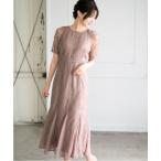 ドレス レースギャザーディテールワンピース「結婚式/オケージョン/パーティー/S・M・TALLサイズ」/MO33O01