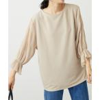 tシャツ Tシャツ マジョリカドッキング7分袖プルオーバー レディース