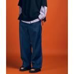パンツ スラックス メンズ 「UNISEX」Side Line Twill Wide Pants/サイドラインツイルワイドパンツ「MAISON SPE
