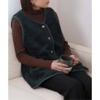 パジャマ ルームウェア シープタッチノーカラーベスト レディース