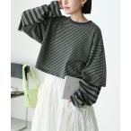 tシャツ 「forksy.」ボーダーレイヤードロンＴ レディース