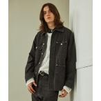 デニムジャケット gジャン ヴィンテージ加工オーバーサイズデニムカバーオール EMMA CLOTHES メンズ レディース