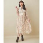 ワンピース 花柄プリーツワンピース