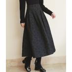 スカート フクレジャガードフレアハイウエストスカート