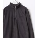 トレーナー スウェット CONVERSE/コンバース スウェード ワンポイントロゴ刺繍 ハーフジップ プルオーバースウェットトレーナー トップス レデ