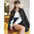 ジャケット ノーカラージャケット ツイードノーカラージャケット「セットアップ着用可能」 レディース