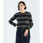 tシャツ 太ボーダー コットン 長袖Tシャツ ”Cool” レディース