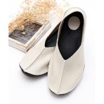 バレエシューズ パンプス Vカットデザインバブーシュ