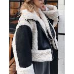  пальто мутоновое пальто женский Short искусственный мутон блузон 