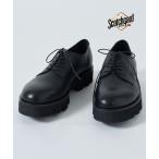革靴 ビジネスシューズ ビジネスシューズ 「PADRONE」別注 PLAIN TOE with Chunky Sole (WATER PROOF LEATHER) 厚底プレーントゥシューズ PU8759-2006