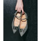 パンプス レースアップモチーフ付き メリージェーンパンプス