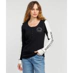 ショッピングスカル ブラウス シャツ Willie G（TM）スカルスナップフロントロングスリーブヘンリー レディース