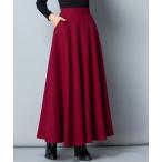 スカート Aラインフレアロングスカート