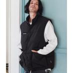 ダウンベスト ベスト ADAMPATEK/back coating ripstop looose padded vest/ルーズシルエット中綿ビッグベ