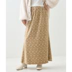 ショッピングベロア スカート レディース ベロア フラワー刺繍 スカート