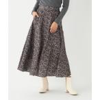 スカート SHIPS Colors_「洗濯機可能」MULHOUSE レオパード フレアスカート