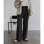 ショッピングアンドミー パンツ ストレッチピンタックニットパンツ レディース