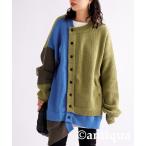 ニット セーター アシメデザインニットカーディガン レディース メンズ