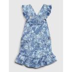 ワンピース ジャンパースカート Gap × Loveshackfancy ウォッシュウェル フローラル デニム サロペットスカート (幼児)