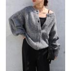 ショッピング2way ニット セーター 前後2wayモヘアライク長袖ニットカーディガン レディース