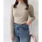 ショッピングハイネック ニット セーター BASICリブハイネックニットプルオーバー レディース